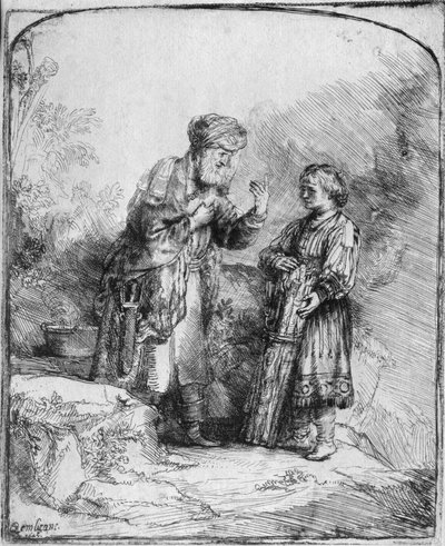 Abramo e Isacco, 1645 da Rembrandt van Rijn